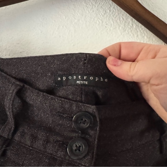 Apostrophe Retro Petite Dark Gray Black Speckled Knit Trousers 6 Petite Womens - Picture 11 of 16